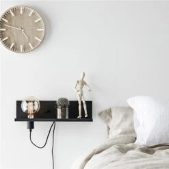 Hylde Med Lampeholder, Lysdæmper Og USB -SmartaSaker butik 13405 4