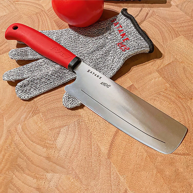 Satake Slagterkniv Med Skæresikker Handske 1 Satake Slagterkniv Med Skæresikker Handske